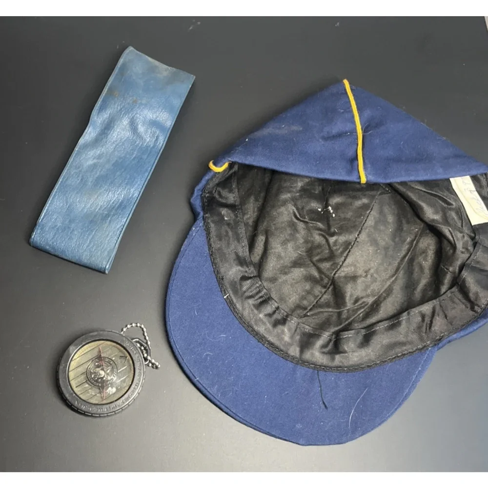 RM1019 Vintage Cub Scout Lot Hat, Utensil and Compass